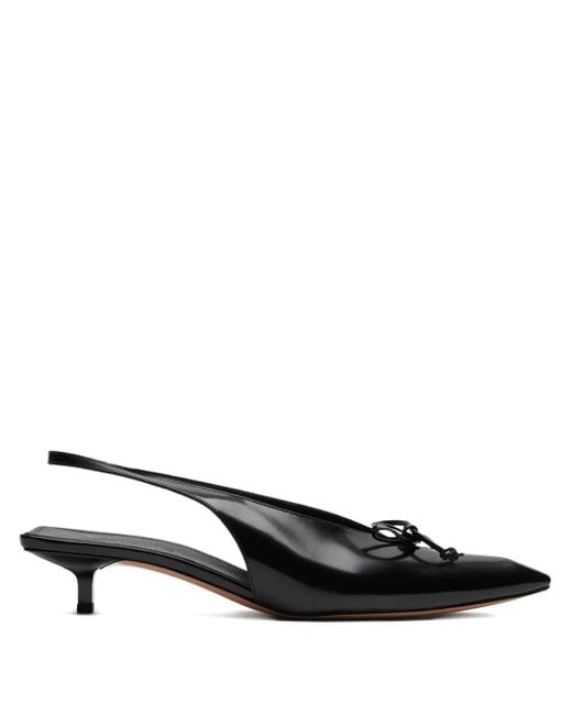 Jacquemus Black 35Mm Bow-Detail Slingback Pumps