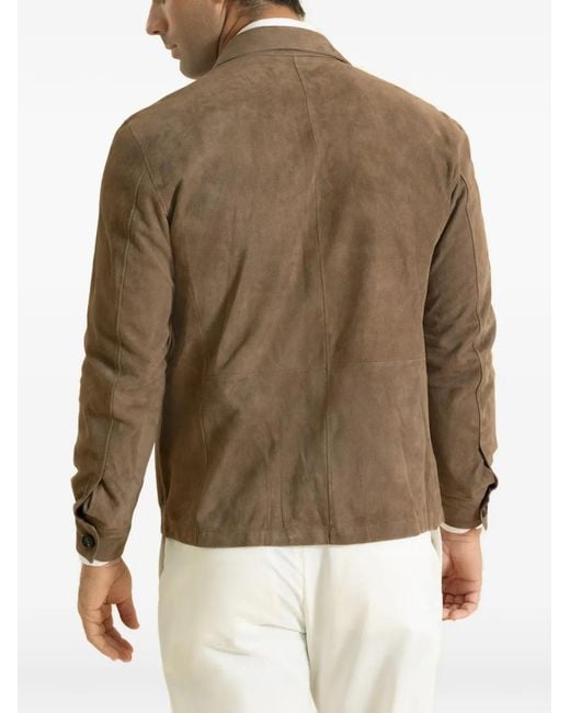Eleventy Brown Surchemise Boutonnée for men