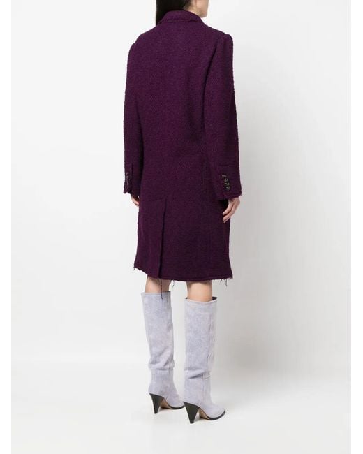 DSquared² Purple Single-Breasted Coat