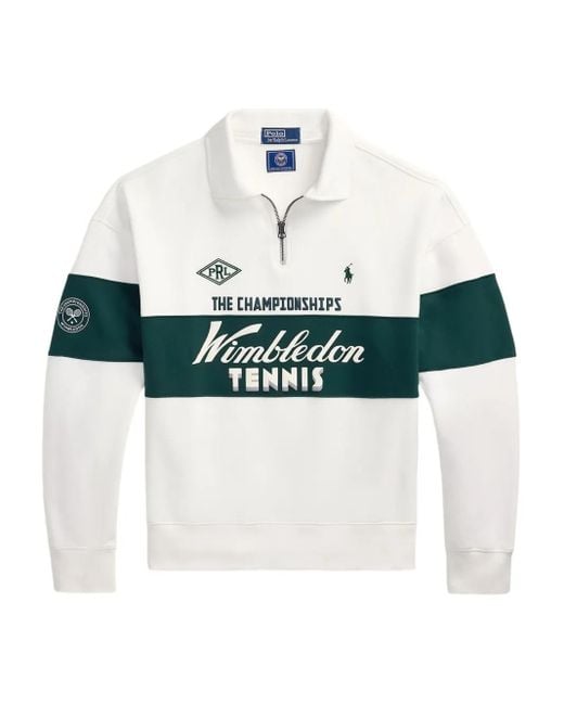 Polo Ralph Lauren X Wimbledon Sweatshirt Mit Kurzem Reißverschluss in Blue für Herren
