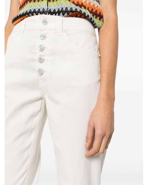 Pantalon droit à coupe courte Dondup en coloris White