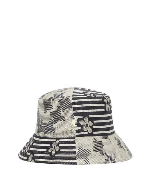 Kangol White Floral Striped Hat