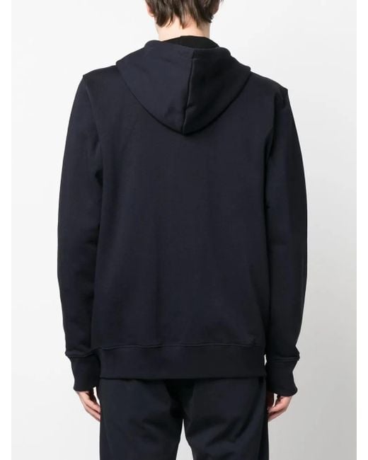 Paul Smith Zip-Up Hoodie Sweater With Embroidered Logo in Blue für Herren