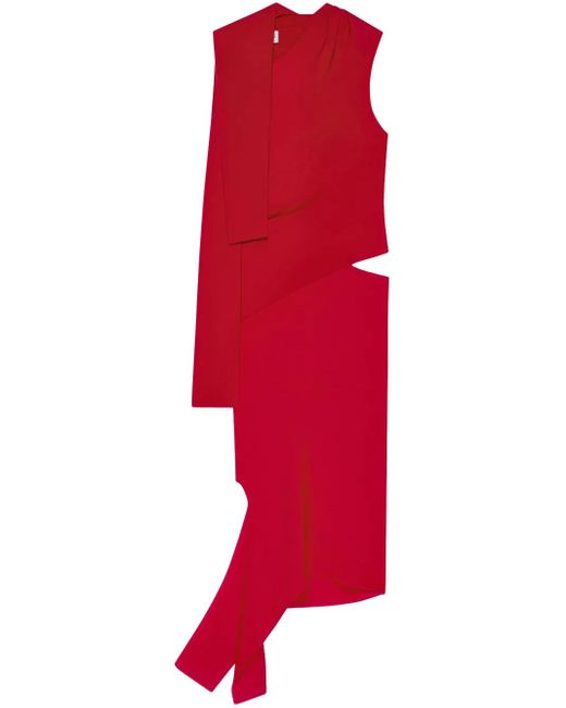 Courreges カットアウト ドレープドレス Red
