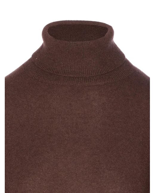 Not Shy Roll-Neck Cashmere Sweater in Brown Lyst UK
