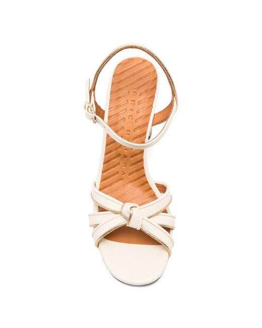 Chie Mihara White Ballah Knotted Leather Sandals