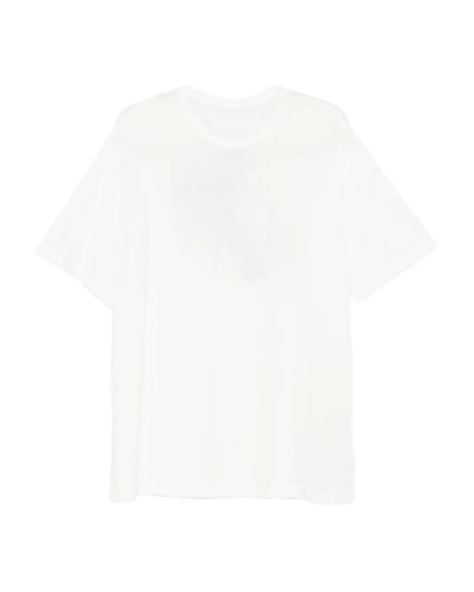 Yohji Yamamoto White Short-Sleeve Crew-Neck T-Shirt
