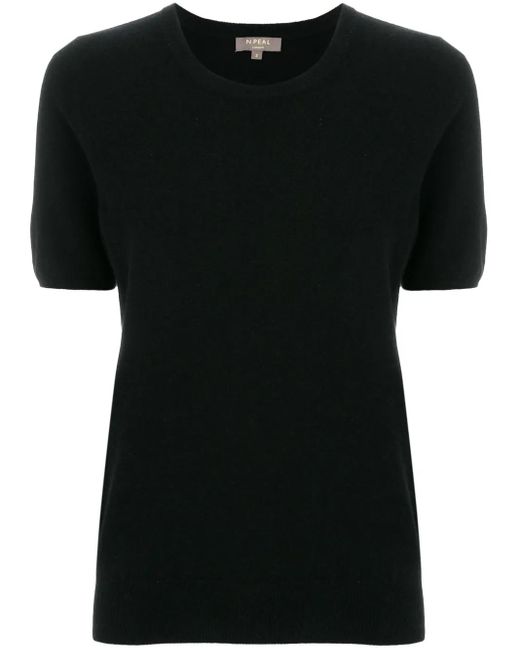 N.Peal Cashmere ショートスリーブ カシミアニット Black