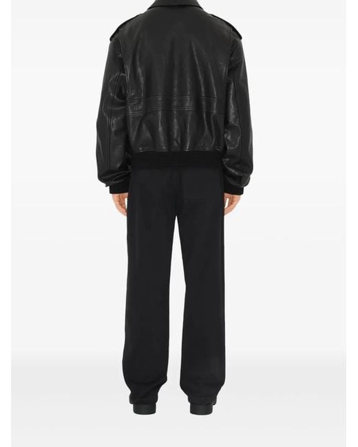 Burberry Black Cotton Trousers for men
