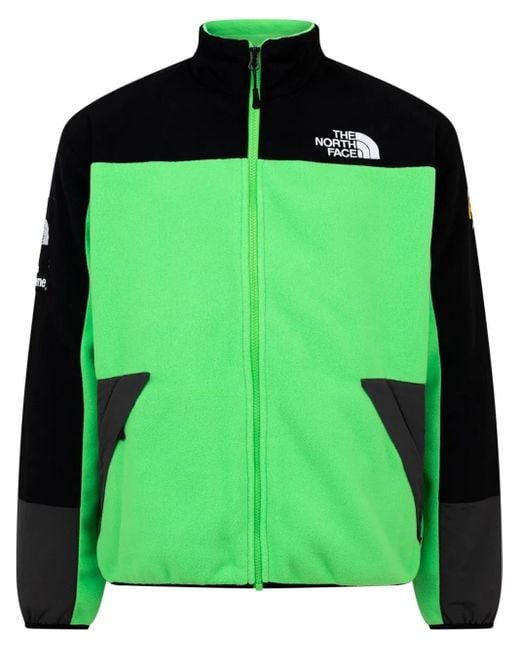 Supreme Green X The North Face Rtg Fleece Jacket for men