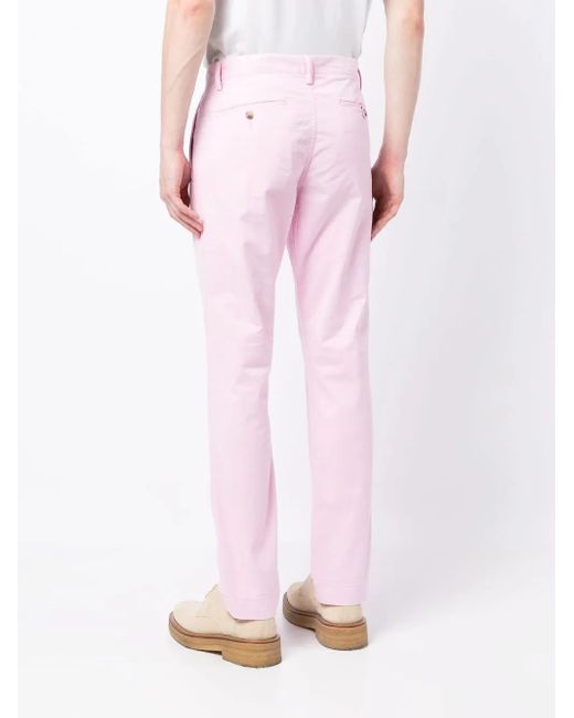Polo Ralph Lauren Pink Bedford Tailored-Cut Trousers for men