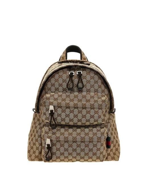 Gucci Mittelgroßer Rucksack mit GG-Monogramm in Natural für Herren