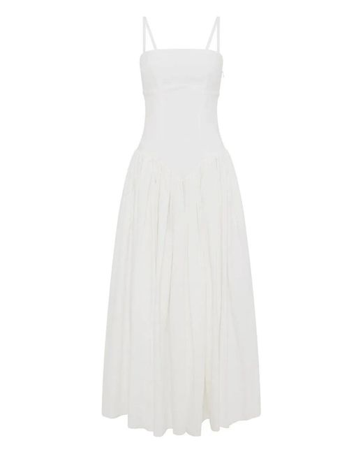 Gabriela Hearst White Oriana Midi Dress