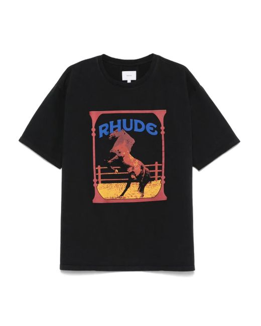 Rhude Cadre T-Shirt in het Black voor heren