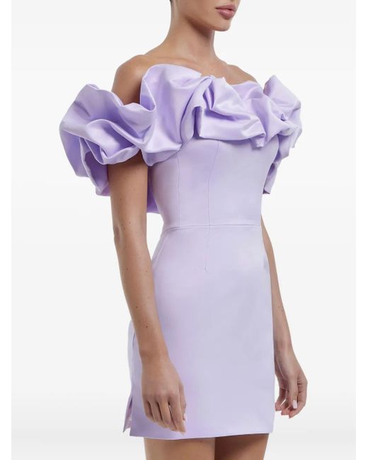 POST MERIDIEM Purple Meringue Mini Dress