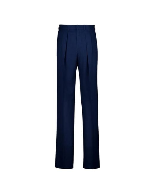 Tom Ford Blue Pleated Trousers for men