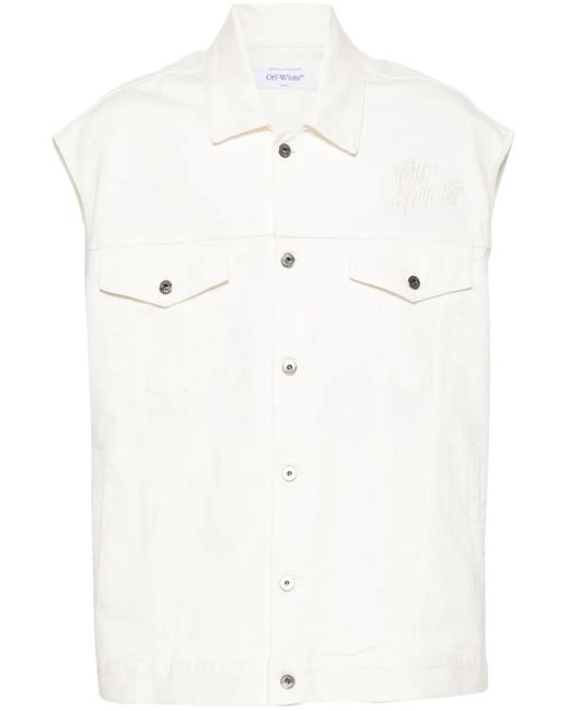 Off-White c/o Virgil Abloh Natural Logo Denim Vest for men