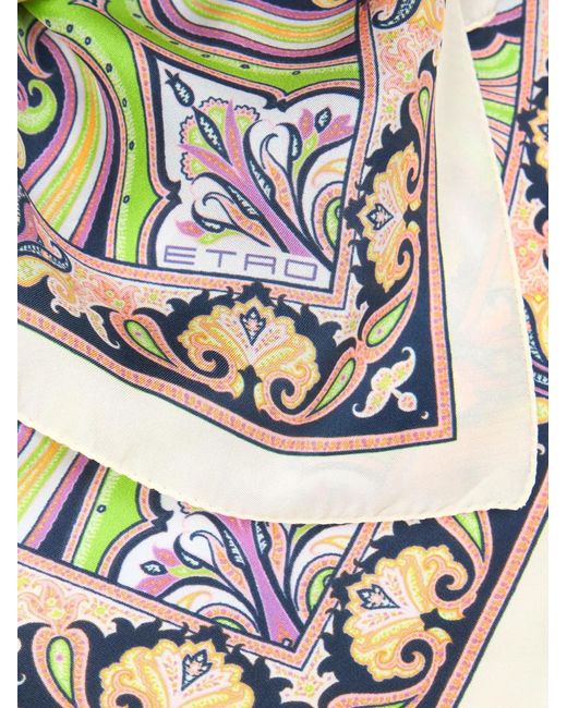 Etro Natural Silk Pocket Square for men