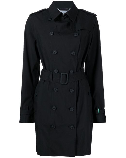 Save The Duck Audrey Trench Coat in Black - Lyst