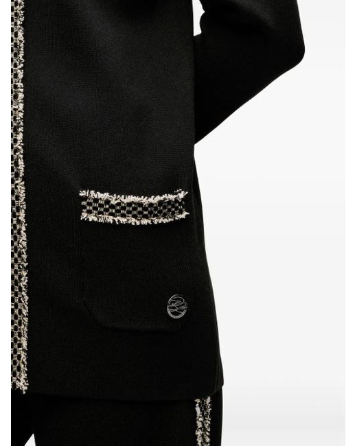 Karl Lagerfeld Black Boucle Cardigan