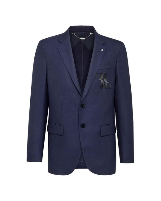 Billionaire Blue Blazer À Simple Boutonnage for men