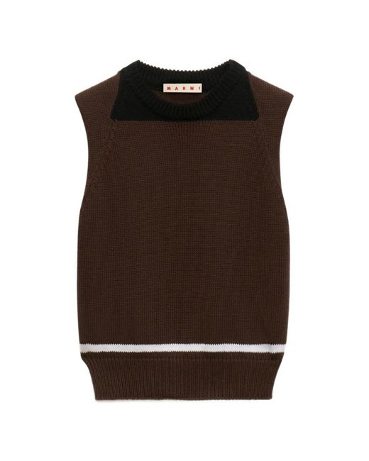 Marni Brown Pullover Mit Raglanärmeln