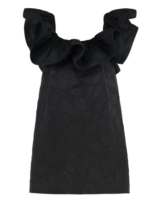 Elisabetta Franchi Black Minikleid mit Jacquardmuster
