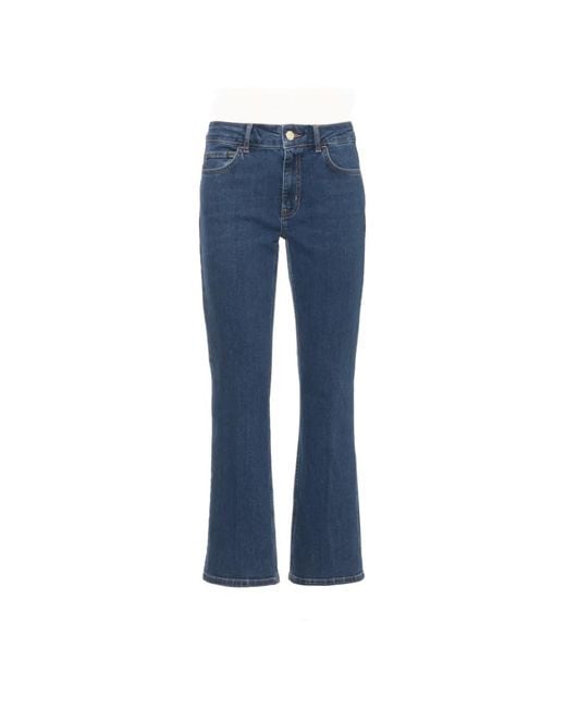 Emme Blue Slim-Fit Flared Jeans