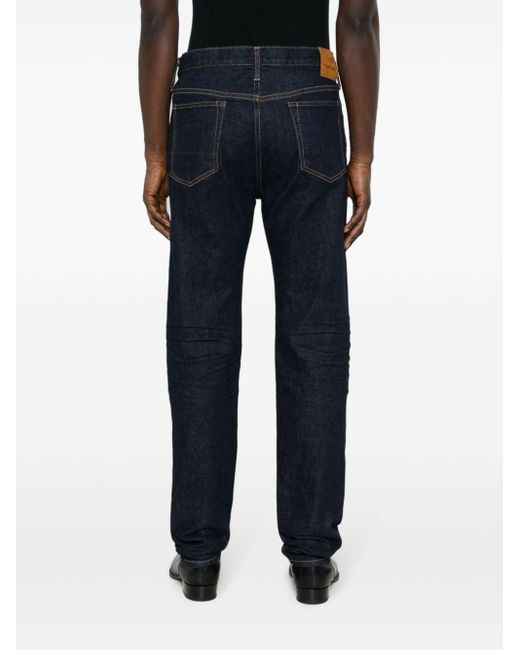 Tom Ford Halbhohe Slim-Fit-Jeans in Blue für Herren