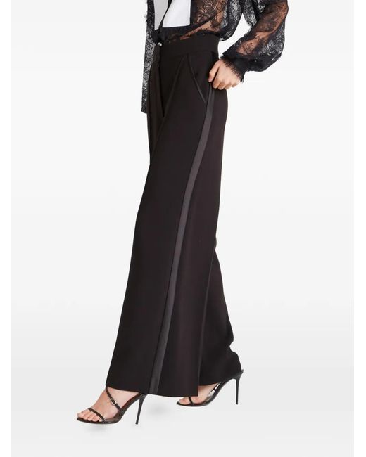Temperley London Black Conqueror Side Stripe Trousers