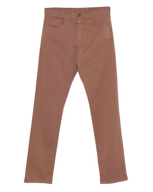 Pantaloni Con 5 Tasche di Canali in Brown da Uomo