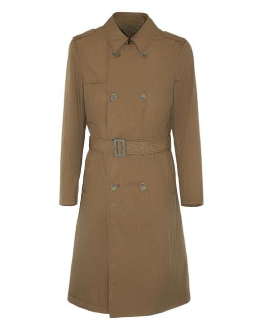Herno Natural Double-Breasted Belted Coat for men