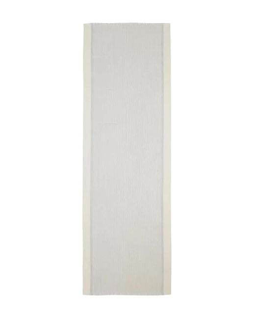 Emporio Armani フリンジエッジ スカーフ White
