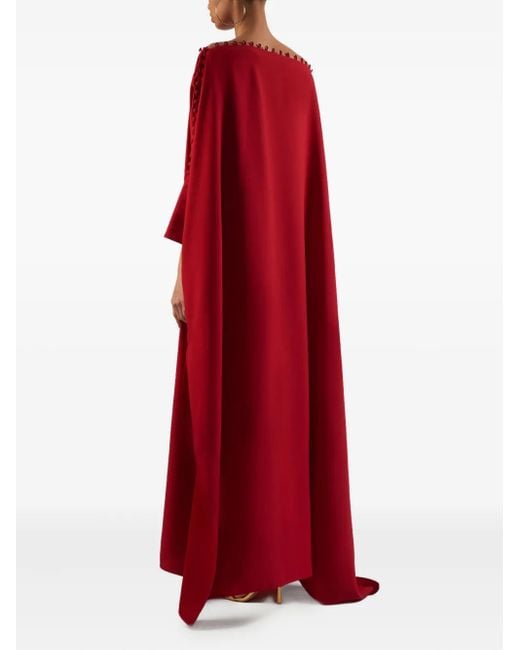 ‎Taller Marmo Red Pom-Pom Detail Maxi Dress