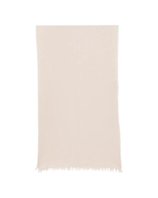 Private 0204 Natural Frayed-Hem Scarf