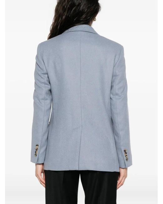 Max Mara Blue Single-Breasted Blazer