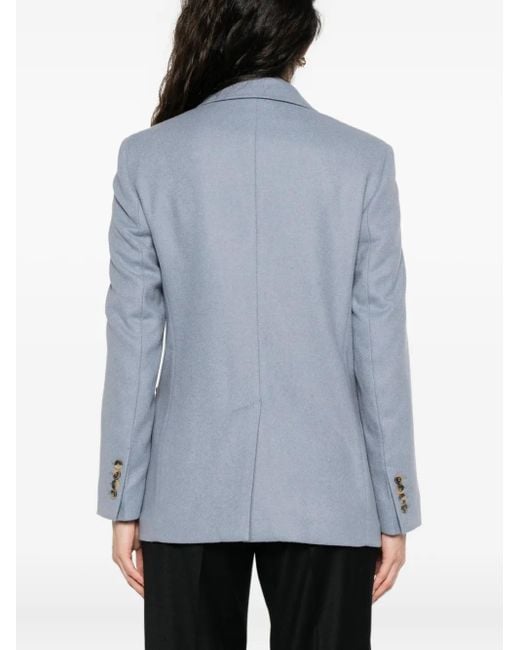 Max Mara Blazer Met Enkele Rij Knopen in het Blue