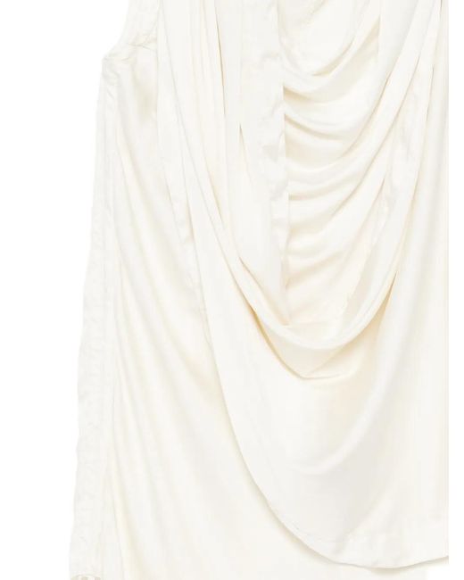 Julius White Draped Vest for men
