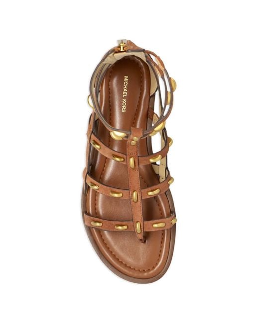 MICHAEL Michael Kors Brown Suede Sandals "Noa"