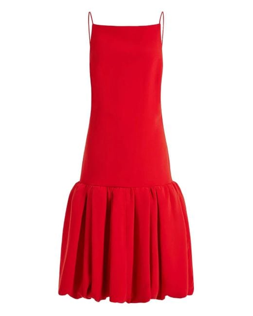 16Arlington Viana スクエアネック ミニドレス Red