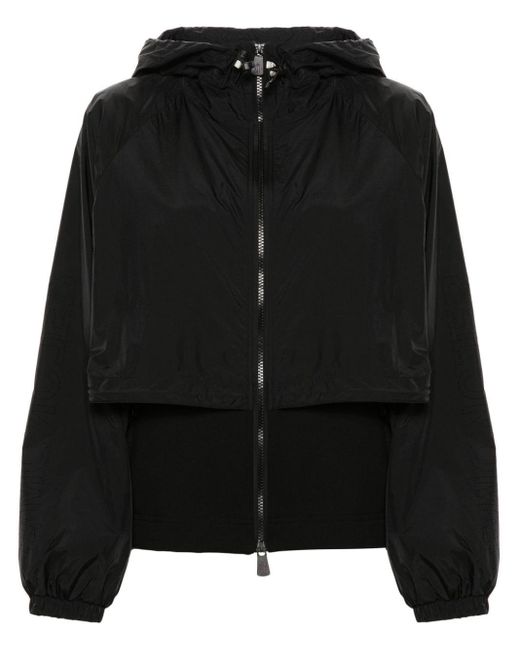 3 MONCLER GRENOBLE Black Layered Hooded Jacket