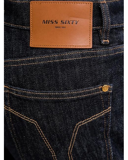 Miss Sixty Black Emma Contrast-Stitch Mid-Rise Skinny Jeans