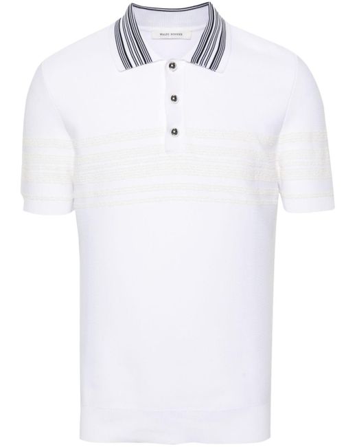 Wales Bonner Dawn Knit Poloshirt in White für Herren