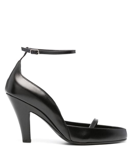 The Row Black 90mm Cut-out Leather Pumps