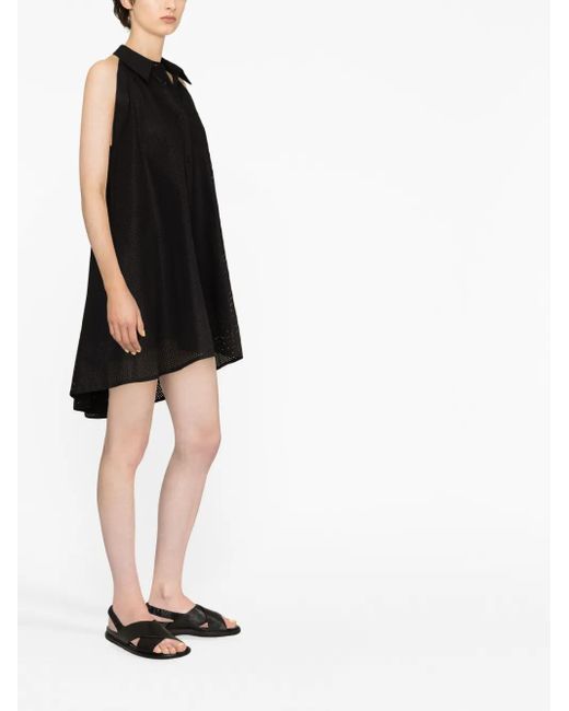 Philosophy Di Lorenzo Serafini Black Sleeveless Shirt Minidress