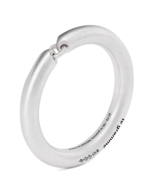 Le Gramme White La 7G Segment Brushed Ring