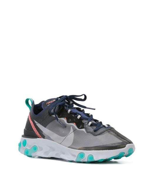 Nike Blue React Element 87 /Midnight" Sneakers