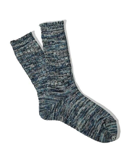 Anonymous Ism Blue 5Color Mix Crew Socks