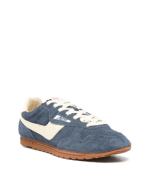 Autry Blue Baskets Windspin En Daim