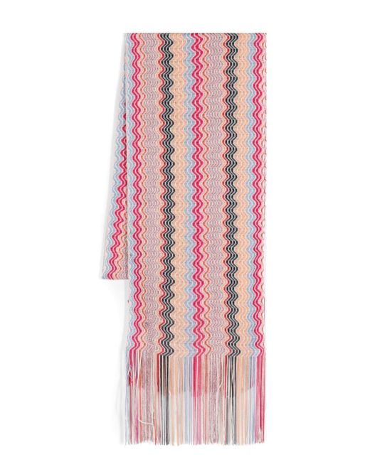 Écharpe à motif zigzag Missoni en coloris Pink